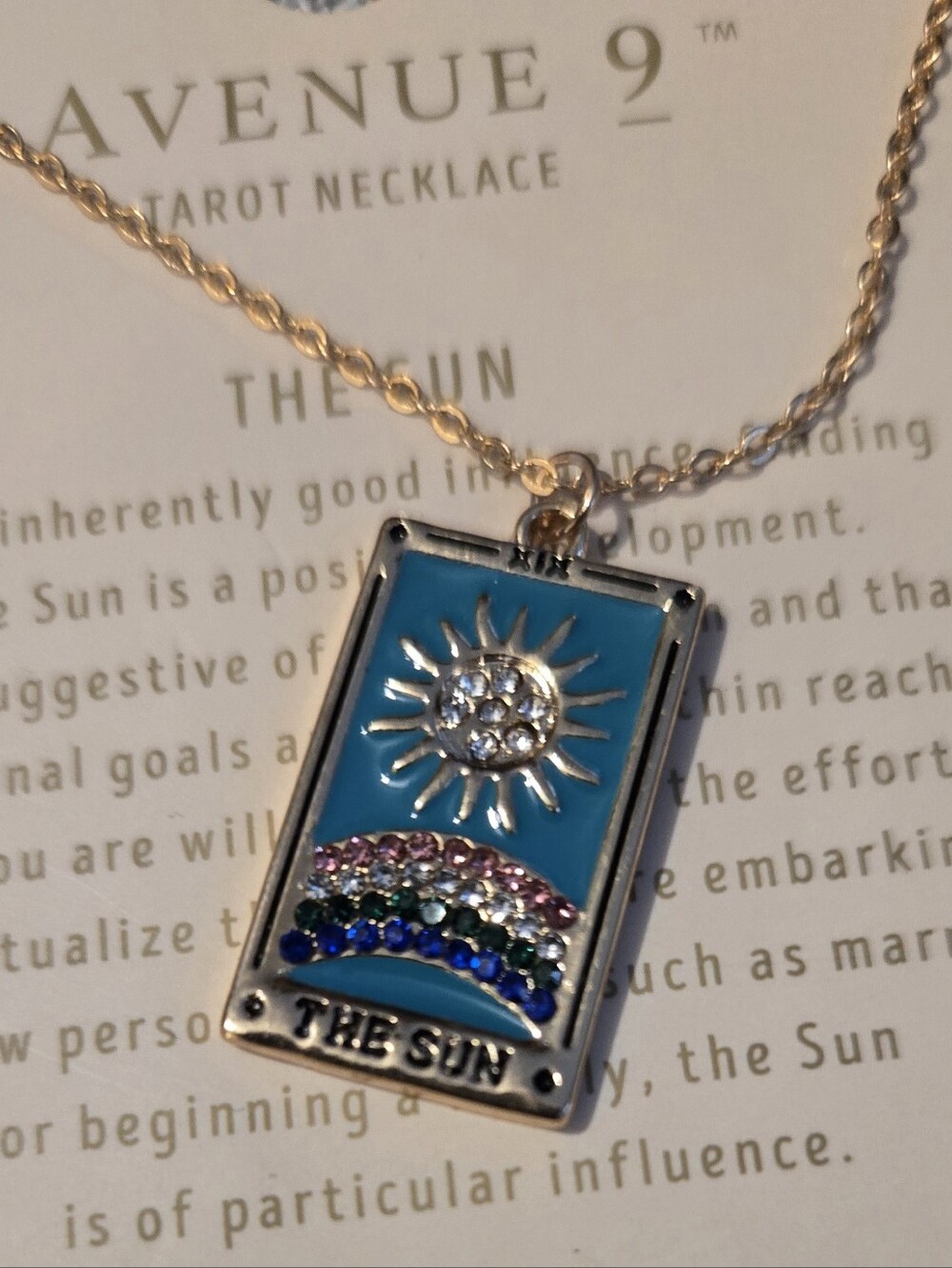 ✨ Avenue 9 Tarot Necklace The Sun NWT